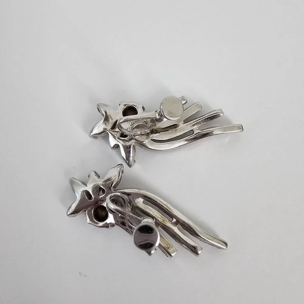Vintage 1950s Rhodium Plated Rhinestone 